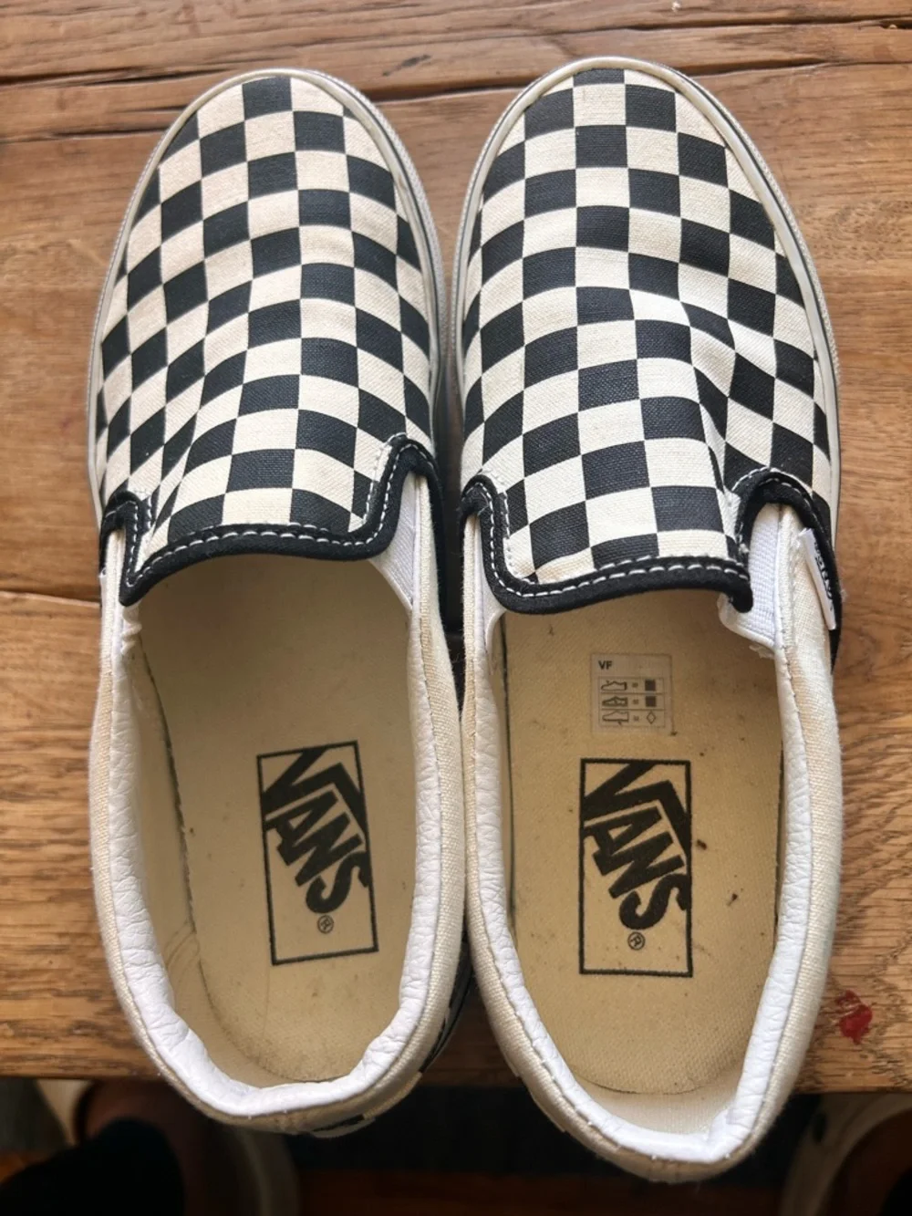 C- Vans unisex Checkerboard Slip-On in Black and White checkered